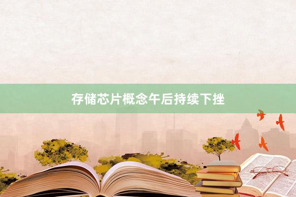 存储芯片概念午后持续下挫