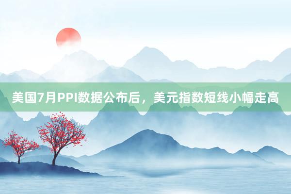 美国7月PPI数据公布后，美元指数短线小幅走高
