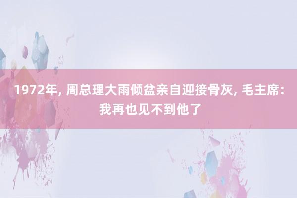 1972年, 周总理大雨倾盆亲自迎接骨灰, 毛主席: 我再也见不到他了
