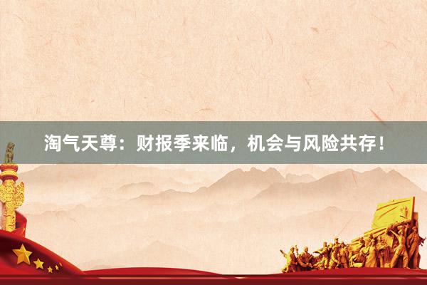 淘气天尊：财报季来临，机会与风险共存！
