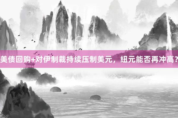 美债回购+对伊制裁持续压制美元，纽元能否再冲高？