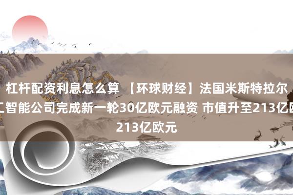 杠杆配资利息怎么算 【环球财经】法国米斯特拉尔人工智能公司完成新一轮30亿欧元融资 市值升至213亿欧元
