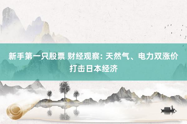 新手第一只股票 财经观察: 天然气、电力双涨价打击日本经济