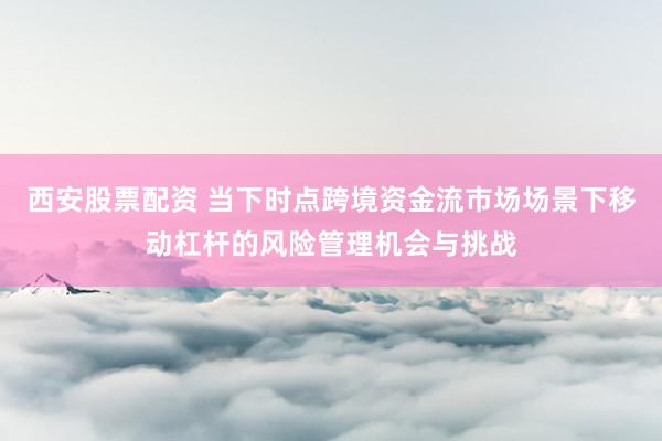 西安股票配资 当下时点跨境资金流市场场景下移动杠杆的风险管理机会与挑战