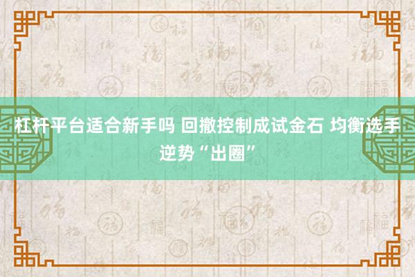 杠杆平台适合新手吗 回撤控制成试金石 均衡选手逆势“出圈”