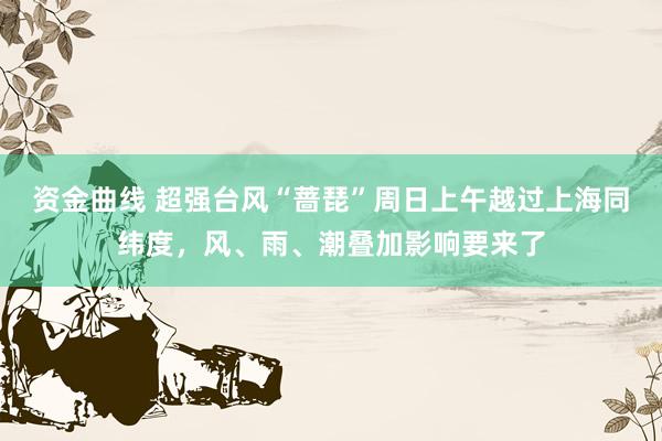 资金曲线 超强台风“蔷琵”周日上午越过上海同纬度，风、雨、潮叠加影响要来了